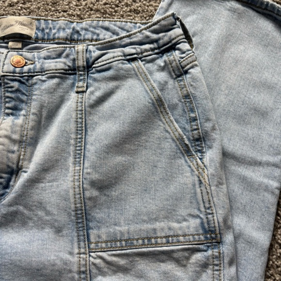 Universal Thread Jeans High Rise Slim Straight Front Seams Light Sz 14 Y2K Pants - Picture 6 of 14